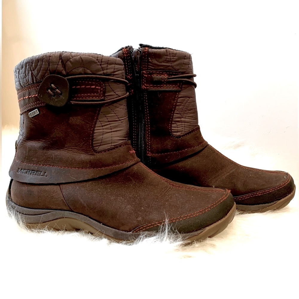 MERRELL ❄️THERMO KIRUNA❄️Mid Zip Select Grip Womans Winter Boots EUC WORN 2X